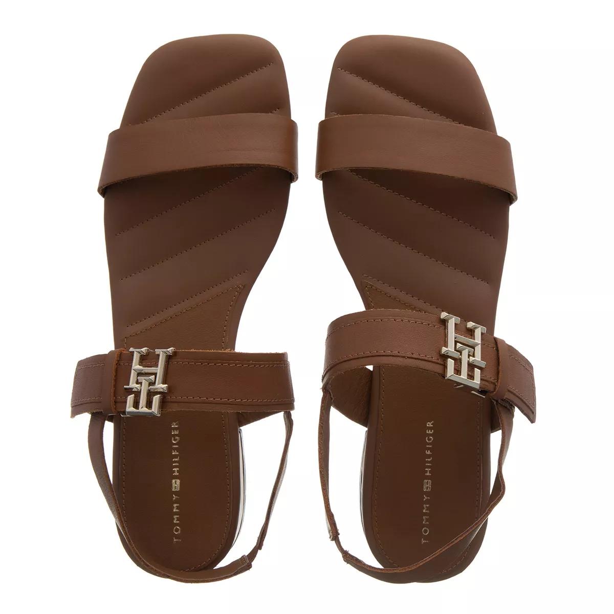 Tommy Hilfiger Sandalen & Sandaletten - Hardware Flat Sandal - Gr. 36 (EU) - in Braun - für Damen von Tommy Hilfiger