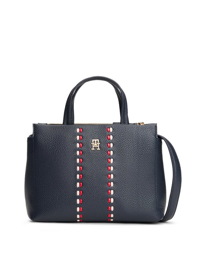 Tommy Hilfiger Satchel TH TIMELESS MINI SATCHEL, Damen Umhängetasche, Tragetasche mit farbigen Details von Tommy Hilfiger