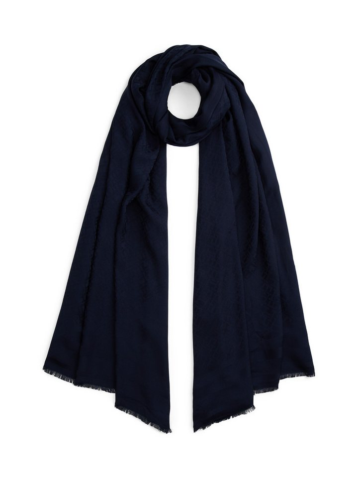 Tommy Hilfiger Schal TH MONOGRAM, mit Fransen und TH-Monogramm von Tommy Hilfiger