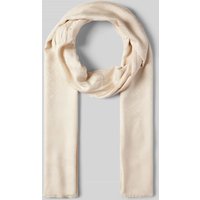 Tommy Hilfiger Schal mit Fransen Modell 'JACQUARD' in Offwhite, Größe 1 von Tommy Hilfiger