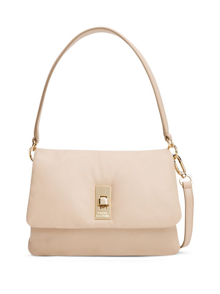 Tommy Hilfiger Schultertasche SOFT LEATHER CONV CROSSOVER, Damen Umhängetasche, Schultertasche mit elegantem Drehverschluss von Tommy Hilfiger