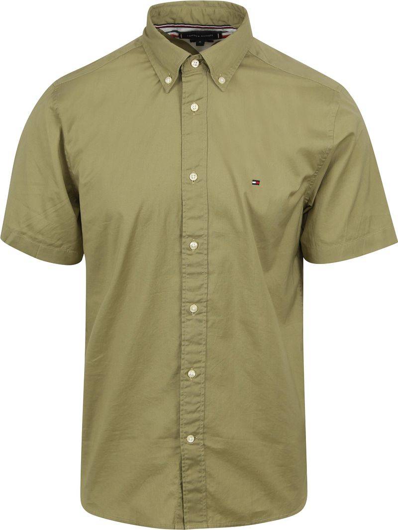 Tommy Hilfiger Short Sleeve Hemd Flex Grün - Größe M von Tommy Hilfiger