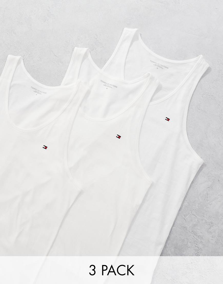 Tommy Hilfiger - Signature Essential - 3er-Pack Tanktops in Weiß von Tommy Hilfiger
