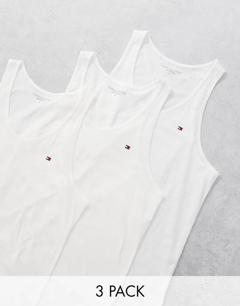 Tommy Hilfiger - Signature Essential - 3er-Pack Tanktops in Weiß von Tommy Hilfiger