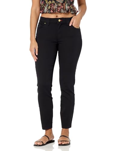 Tommy Hilfiger Skinny-Hose für Damen, Satin, knöchelhoch, Schwarz, 40 von Tommy Hilfiger