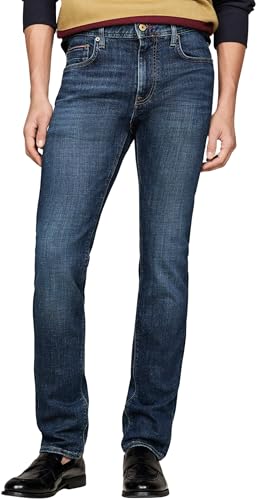 Tommy Hilfiger Herren Jeans Hose Slim Fit aus Baumwolle, Blau (Tino Indigo), 34W/30L von Tommy Hilfiger