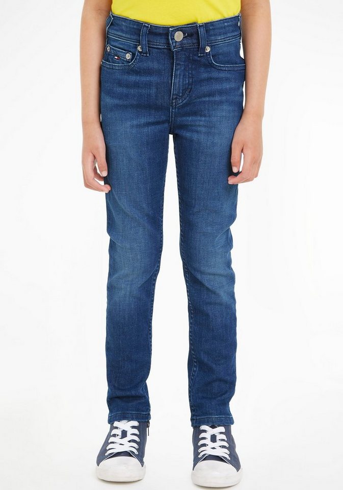 Tommy Hilfiger Slim-fit-Jeans SCANTON Y DARK WASH mit Logostickerei von Tommy Hilfiger