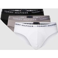 Tommy Hilfiger Slip mit Logo-Bund im 3er-Pack in Mittelgrau, Größe S von Tommy Hilfiger