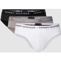 Tommy Hilfiger Slip mit Logo-Bund im 3er-Pack in Mittelgrau, Größe XL von Tommy Hilfiger