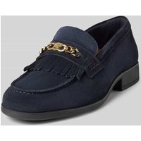 Tommy Hilfiger Slipper aus Wildleder in Dunkelblau, Größe 36 Tommy Hilfiger Slipper aus Wildleder in Dunkelblau, Größe 36 von Tommy Hilfiger
