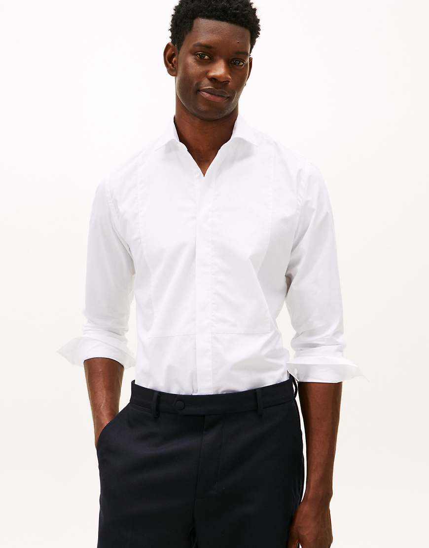 Tommy Hilfiger - Smart Casual - Regular-Fit-Smokinghemd in Weiß von Tommy Hilfiger