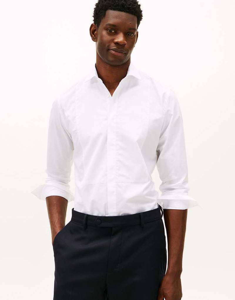 Tommy Hilfiger - Smart Casual - Regular-Fit-Smokinghemd in Weiß von Tommy Hilfiger