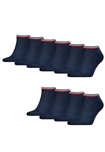 Tommy Hilfiger Sneaker Socken Herren & Damen Füsslinge 10-er Pack, Farbe:Dark Navy, Socken & Strümpfe:39-42 von Tommy Hilfiger