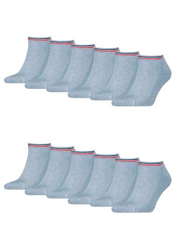 Tommy Hilfiger Sneaker Socken Herren & Damen Füsslinge 12-er Pack, Farbe:Light Blue Melange, Socken & Strümpfe:39-42 von Tommy Hilfiger