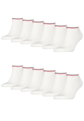 Tommy Hilfiger Sneaker Socken Herren & Damen Füsslinge 12-er Pack, Farbe:Weiss, Socken & Strümpfe:43-46 von Tommy Hilfiger