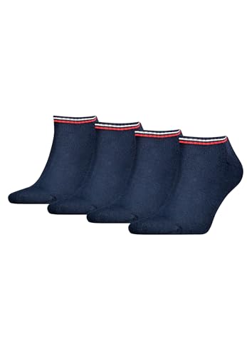 Tommy Hilfiger Sneaker Socken Herren & Damen Füsslinge 4-er Pack, Farbe:Dark Navy, Socken & Strümpfe:39-42 von Tommy Hilfiger