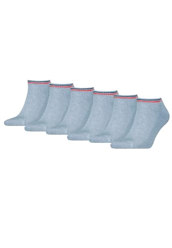 Tommy Hilfiger Sneaker Socken Herren & Damen Füsslinge 6-er Pack, Farbe:Light Blue Melange, Socken & Strümpfe:39-42 von Tommy Hilfiger