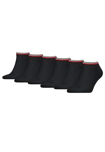 Tommy Hilfiger Sneaker Socken Herren & Damen Füsslinge 6-er Pack, Farbe:Schwarz, Socken & Strümpfe:43-46 von Tommy Hilfiger