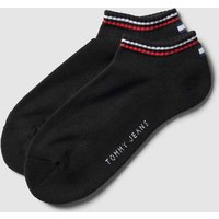 Tommy Hilfiger Sneakersocken mit Kontraststreifen im 2er-Pack in Black, Größe 39/42 von Tommy Hilfiger