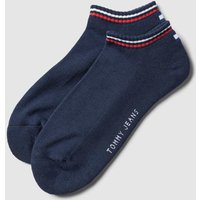 Tommy Hilfiger Sneakersocken mit Kontraststreifen im 2er-Pack in Marine, Größe 39/42 von Tommy Hilfiger