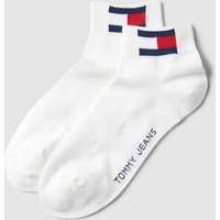 Tommy Hilfiger Sneakersocken mit Logo-Print im 2er-Pack in Weiss, Größe 43/46 von Tommy Hilfiger