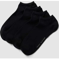 Tommy Hilfiger Sneakersocken mit Rippenbündchen im 4er-Pack in Black, Größe 35/38 von Tommy Hilfiger