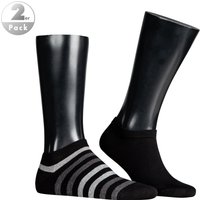 Tommy Hilfiger Herren Sneakersocken schwarz Baumwolle Gestreift von Tommy Hilfiger