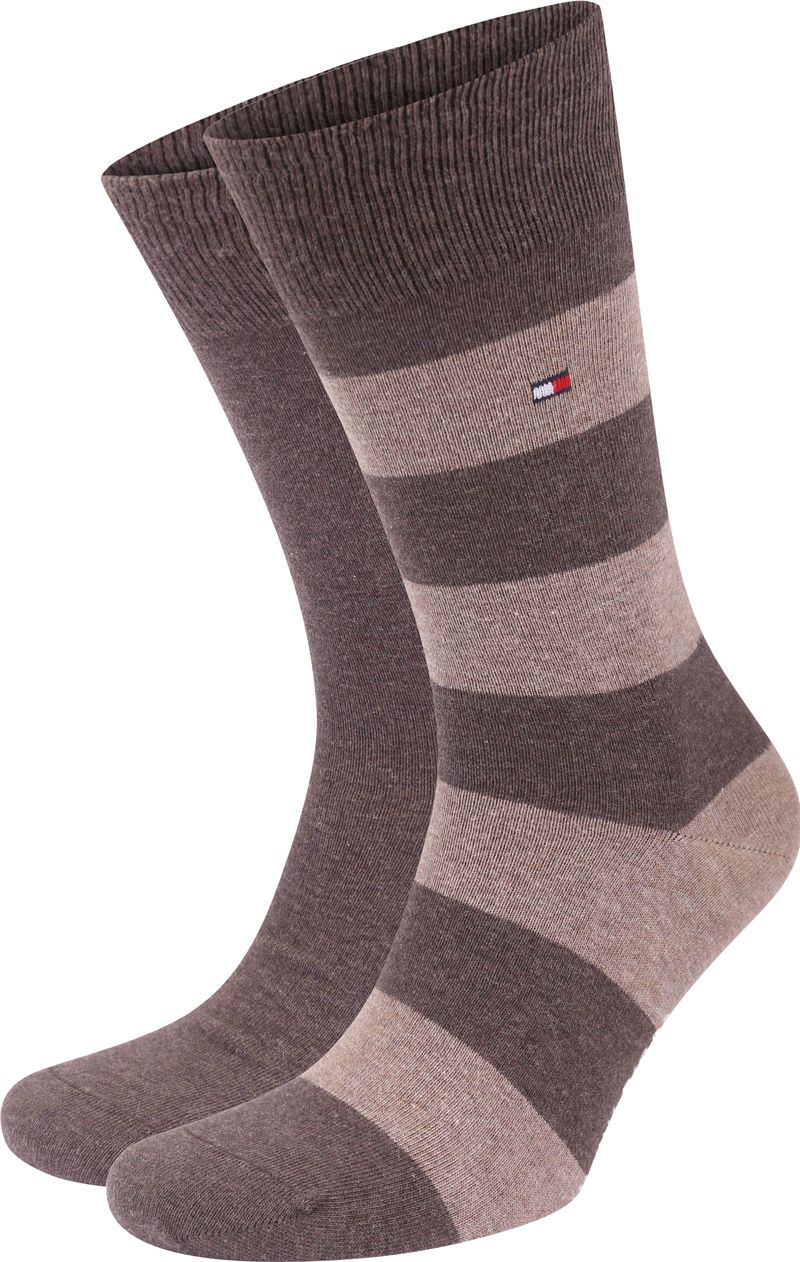 Tommy Hilfiger Socken 2 Paare Rugby Braun - Größe 39-42 von Tommy Hilfiger