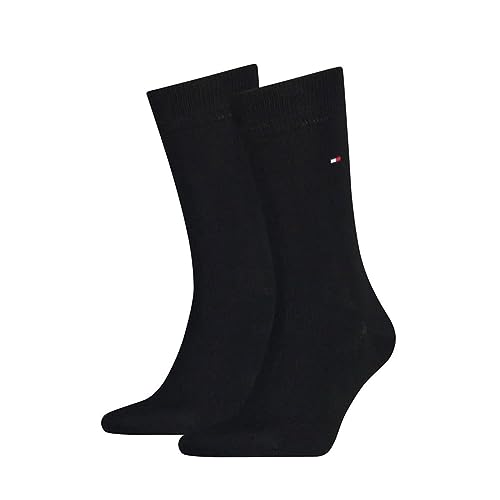 Tommy Hilfiger Socken Classic 4er 6er 8er 10er 12er Pack/Pack Farbkombinationen, Schwarz - Schwarz / Schwarz, 6-8 von Tommy Hilfiger