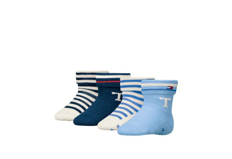 Tommy Hilfiger Socken TH BABY SOCK 4P FOLD OVER STRIPE ECOM (4er Pack) von Tommy Hilfiger
