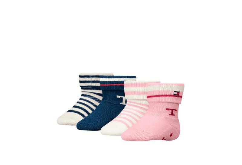 Tommy Hilfiger Socken TH BABY SOCK 4P FOLD OVER STRIPE ECOM (4er Pack) von Tommy Hilfiger