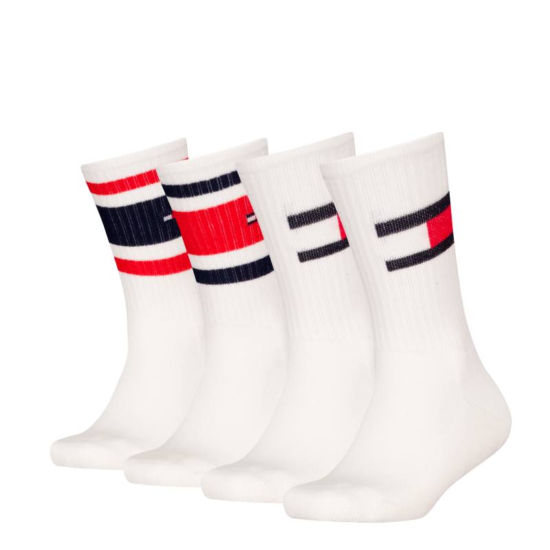 Tommy Hilfiger Socken "TH KIDS SOCK 4P FLAG & SPORT STRIPE ECOM", (4 Paar), mit verstärkten Fersenbereichen von Tommy Hilfiger