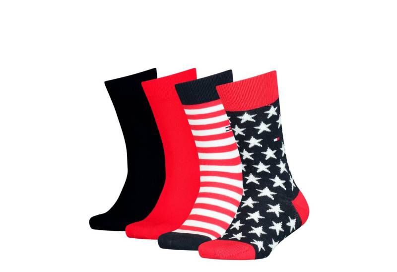 Tommy Hilfiger Socken TH KIDS SOCK 4P STARS & STRIPES ECOM (4 Paar) mit auffälligen Designakzenten von Tommy Hilfiger