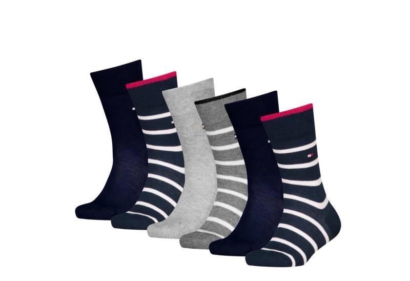 Tommy Hilfiger Socken TH KIDS SOCK 6P BRETON STRIPE ECOM (6 Paar) gestreift und uni von Tommy Hilfiger