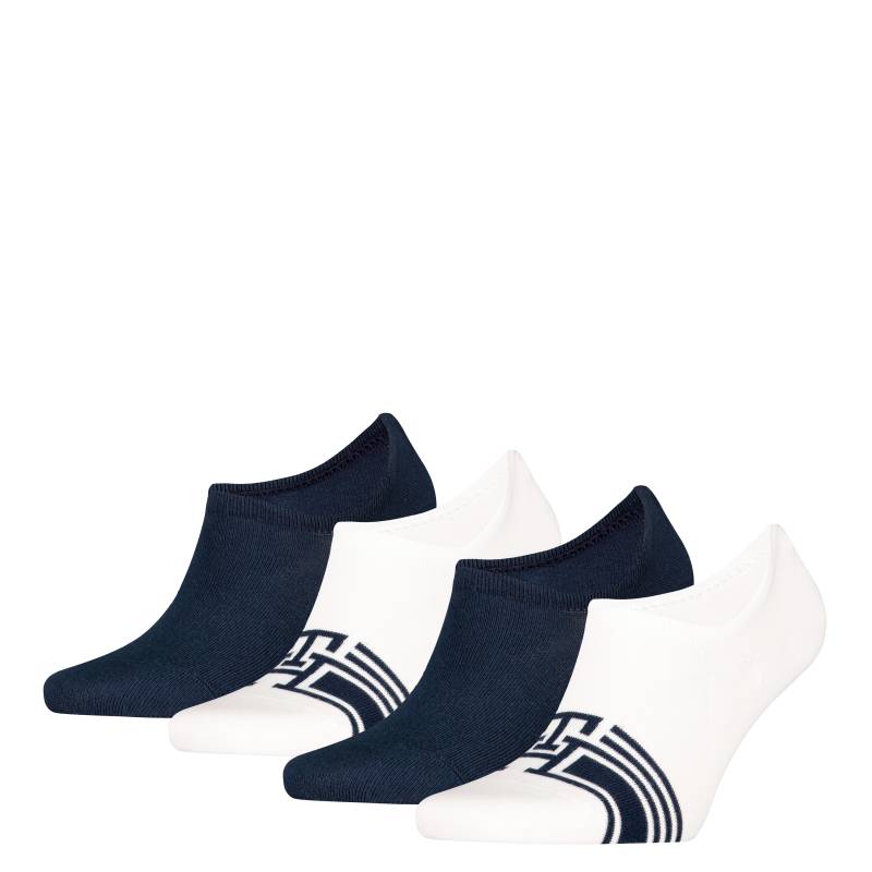 Tommy Hilfiger Socken "TH MEN FOOTIE HC 4P MONOGRAM STRIPE ECOM", (4 Paar), mit diskretem Logoakzent von Tommy Hilfiger