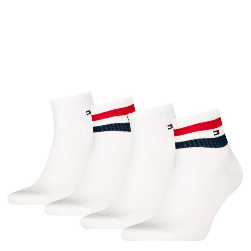 Tommy Hilfiger Socken "TH MEN QUARTER 4P SPORT ECOM", (4 Paar), mit kontrastierendem Farbakzent von Tommy Hilfiger