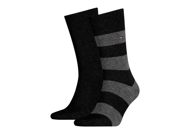 Tommy Hilfiger Socken TH MEN RUGBY SOCK 2P (2-Paar, 2 Paar) mit Rippenstrickbündchen, atmungsaktiv von Tommy Hilfiger