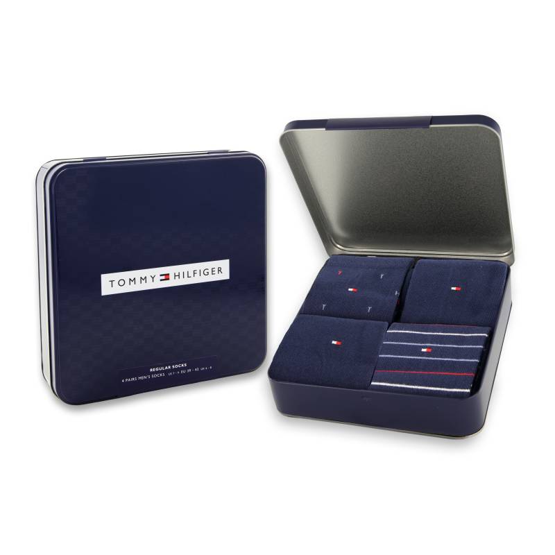 Tommy Hilfiger Socken "TH MEN SOCK 4P TIN GIFTBOX" 4er Pack von Tommy Hilfiger