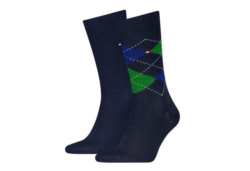 Tommy Hilfiger Socken TH MEN SOCK CHECK 2P (2-Paar, 2 Paar) mit klassischem Argyle-Design von Tommy Hilfiger