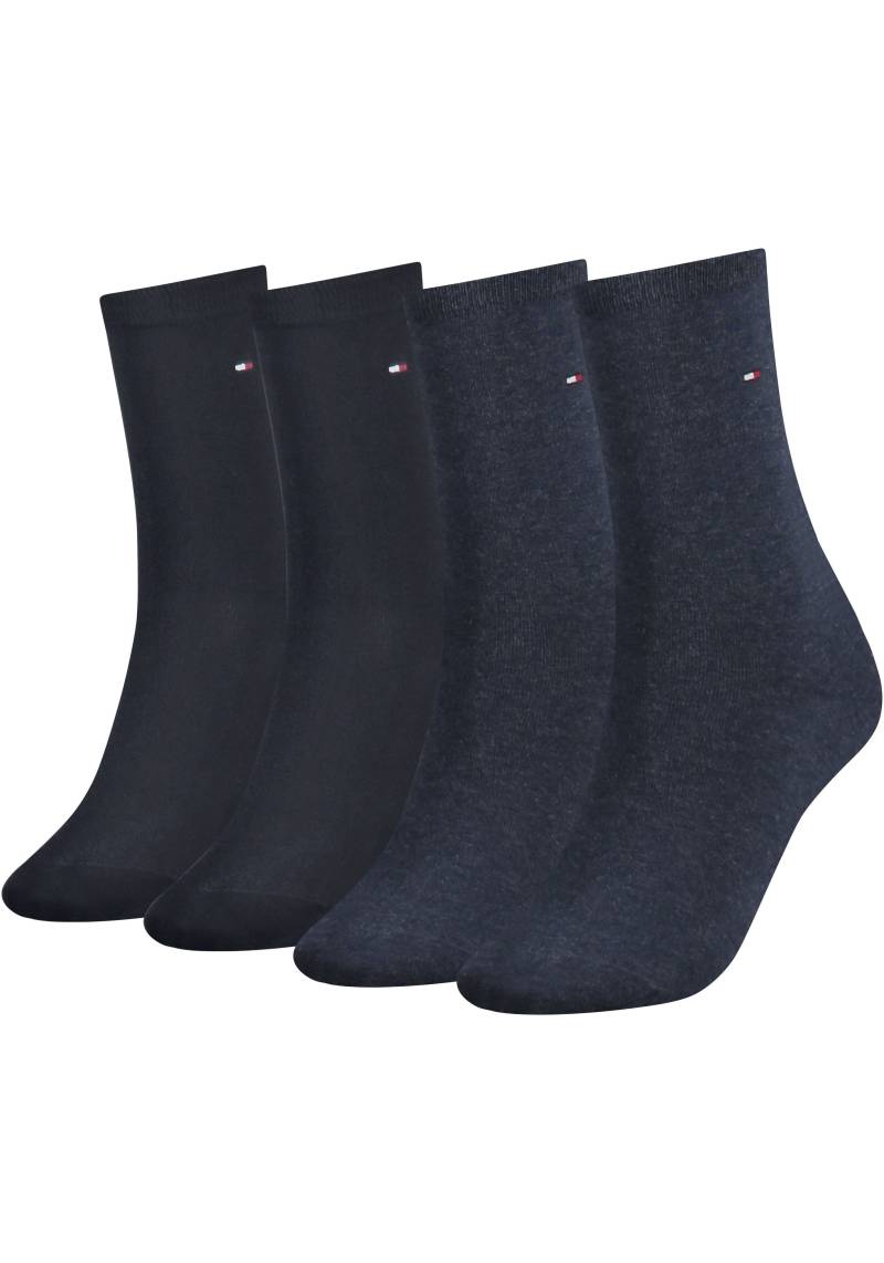 Tommy Hilfiger Socken "TH WOMEN 4P SOCK ECOM" 4 Stk. tlg. mit Logostickerei von Tommy Hilfiger