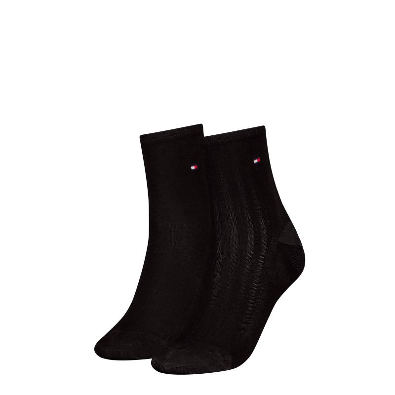 Tommy Hilfiger Kurzsocken "TH WOMEN SHORT SOCK 2P SHINE" 2 Paar, mit feinem Rippendetail von Tommy Hilfiger