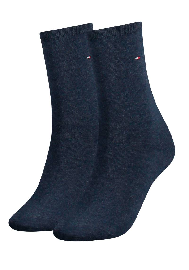 Tommy Hilfiger Socken "TH WOMEN SOCK CASUAL 2P" 2 Paar, 2 Stk. tlg. mit flacher Zehennaht von Tommy Hilfiger