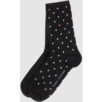 Tommy Hilfiger Socken mit Label-Print im 2er-Pack in Black, Größe 35-38 von Tommy Hilfiger