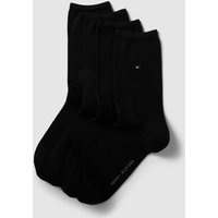 Tommy Hilfiger Socken mit Label-Stitching im 4er-Pack in Black, Größe 39-42 von Tommy Hilfiger