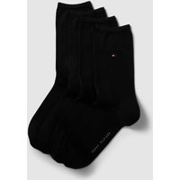 Tommy Hilfiger Socken mit Label-Stitching im 4er-Pack in Black, Größe 39/42 von Tommy Hilfiger