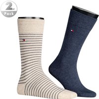 Tommy Hilfiger Herren Socken beige Baumwolle Gestreift von Tommy Hilfiger