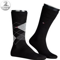 Tommy Hilfiger Herren Socken schwarz Baumwolle unifarben von Tommy Hilfiger