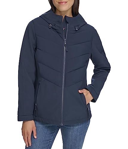 Tommy Hilfiger Sportliche, wetterfeste Damenjacke, Marineblau, XL von Tommy Hilfiger