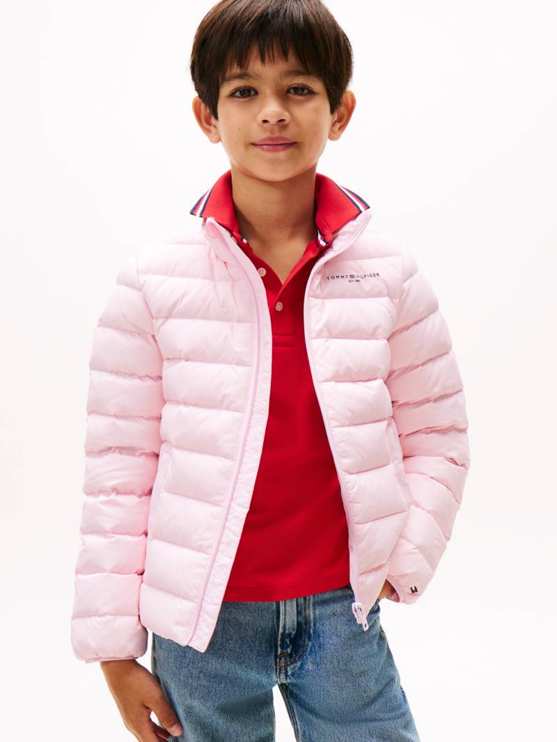 Tommy Hilfiger Steppjacke "ESSENTIAL LIGHT DOWN JACKET" für Kinder bis 16 Jahre, Logodruck auf der Brust von Tommy Hilfiger