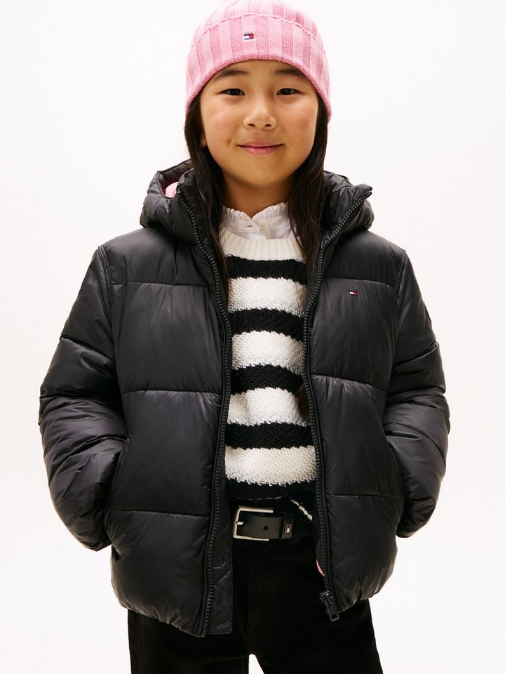 Tommy Hilfiger Steppjacke HOODED SHINY PUFFER JACKET Kinder bis 16 Jahre von Tommy Hilfiger